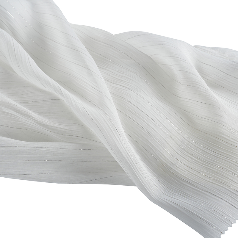 75D silberner Seiden-Chiffon-Krepp