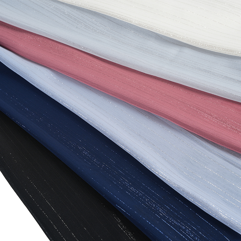 75D Unregelmäßiger silberner Seiden-Chiffon-Krepp