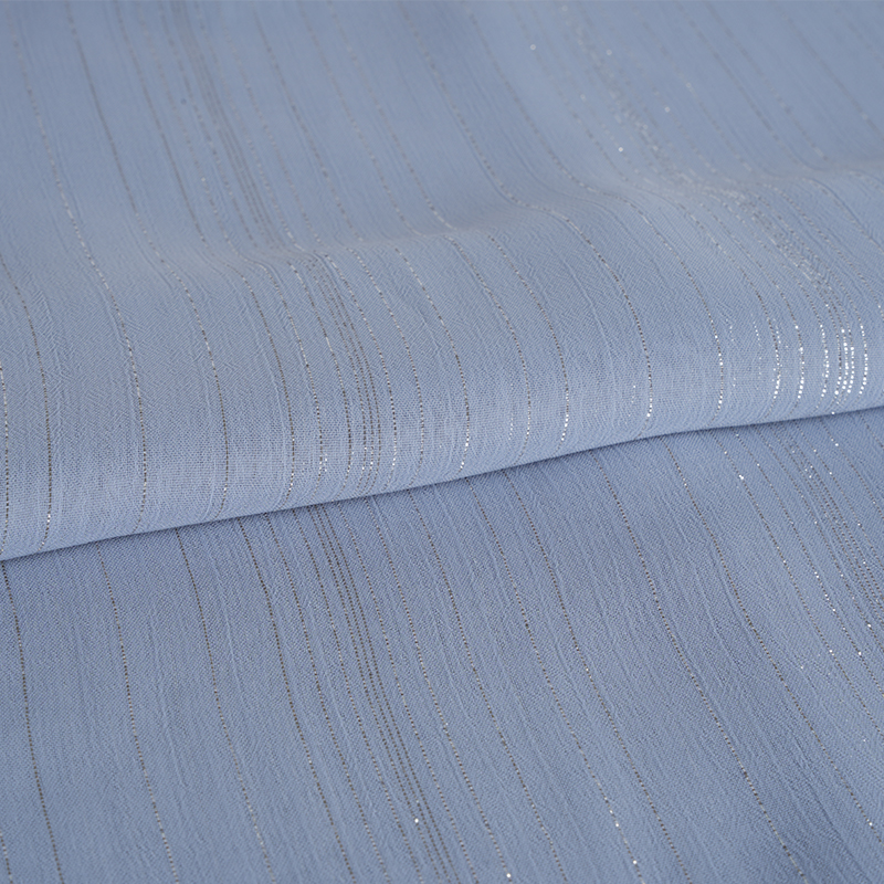 75D Unregelmäßiger silberner Seiden-Chiffon-Krepp