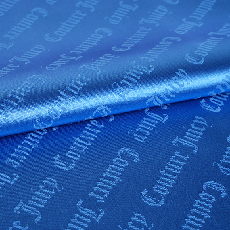 75D Stretch-Satin-Buchstaben-Jacquard-Stoff