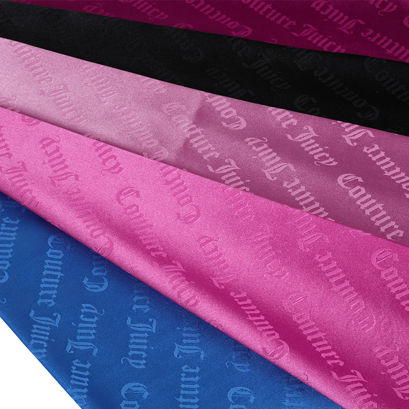 75D Stretch-Satin-Buchstaben-Jacquard-Stoff