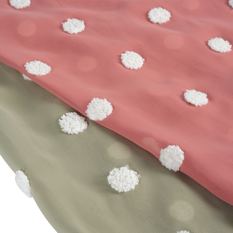 75d/18t flacher Chiffon mit Handtuch-Stickerei