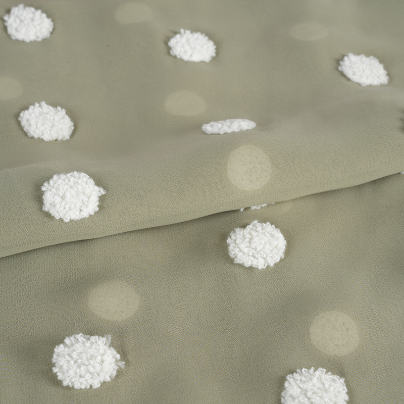 75d/18t flacher Chiffon mit Handtuch-Stickerei