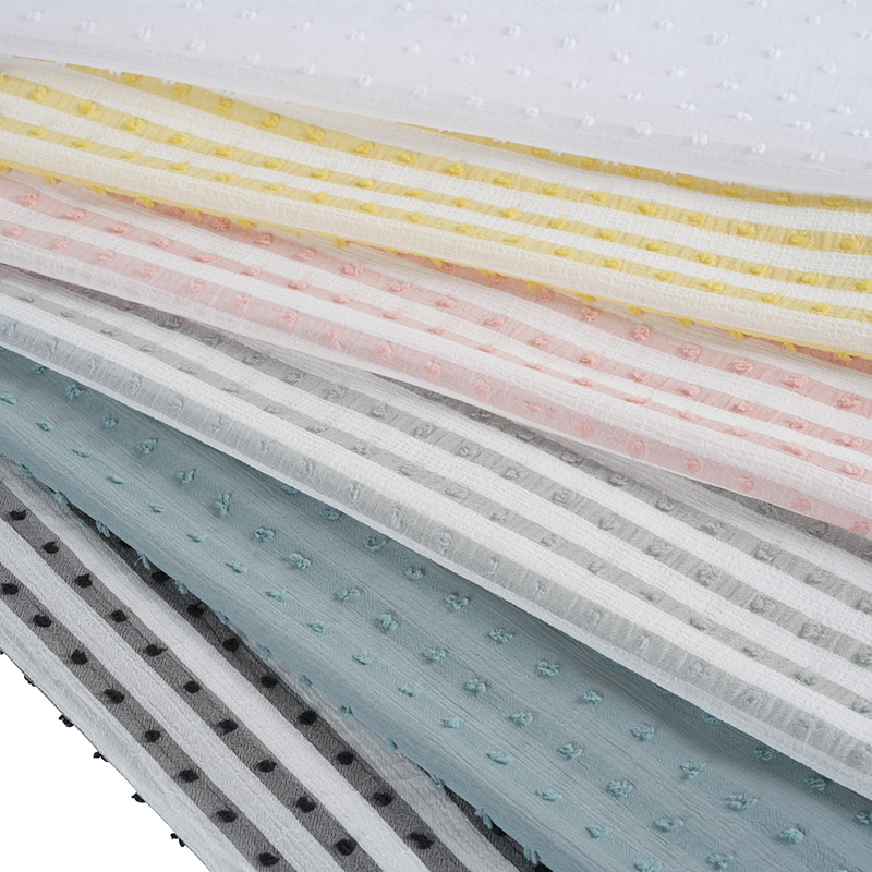 75D Stoff mit kationischem Nano-Krepp-Streifendruck