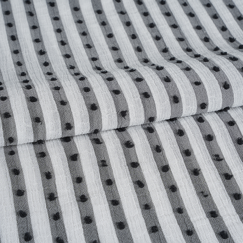 75D Stoff mit kationischem Nano-Krepp-Streifendruck