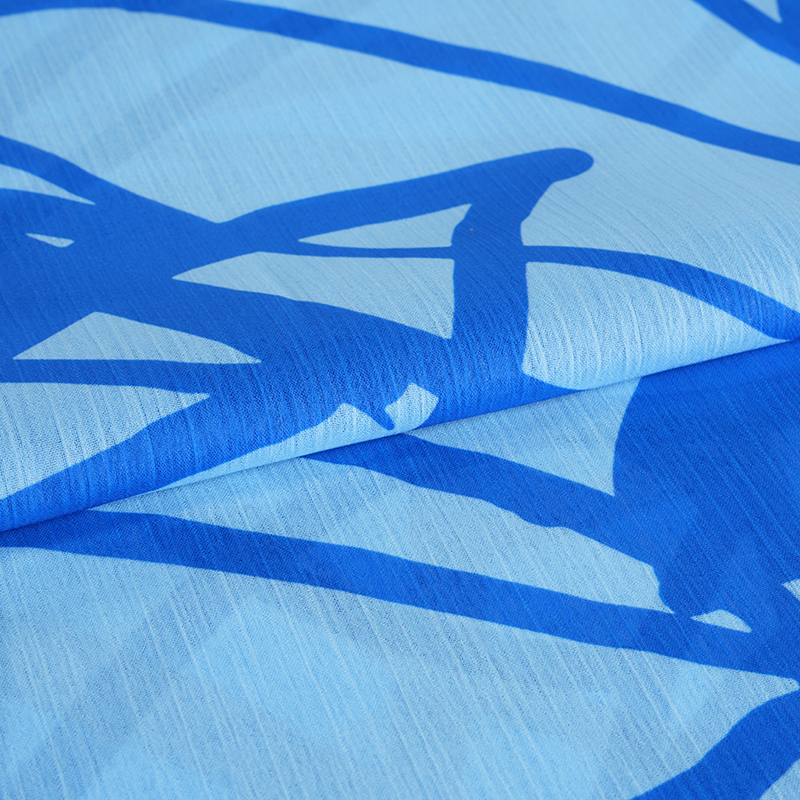 BD2503 75D Dream Space Kreppstoff mit Chiffondruck