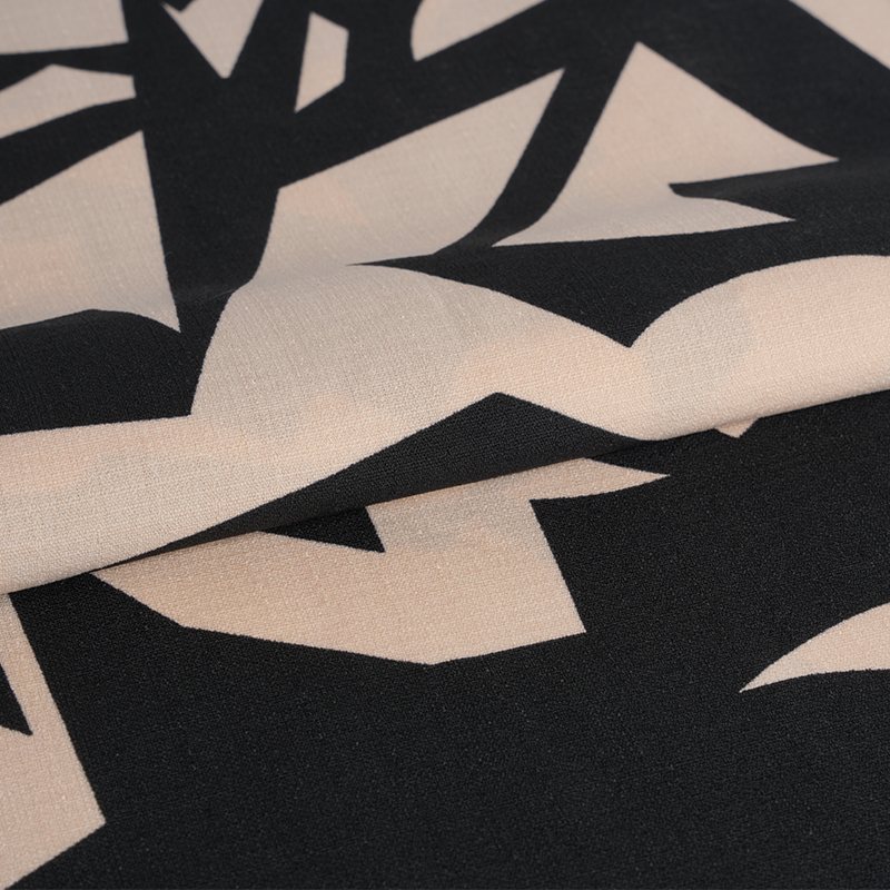 5068 Linglong Hanfstoff mit rosa und schwarzem Druck