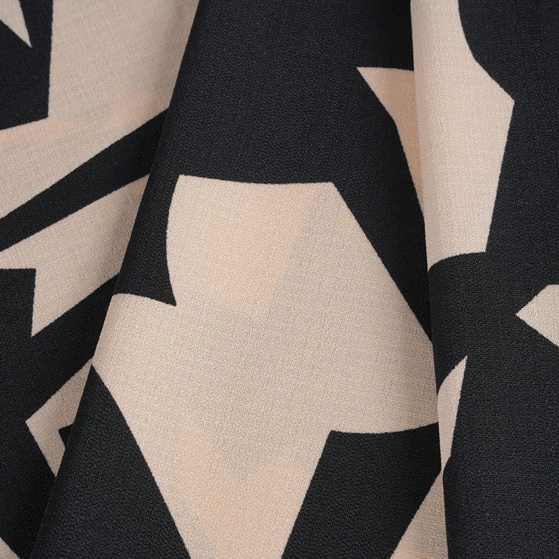 5068 Linglong Hanfstoff mit rosa und schwarzem Druck