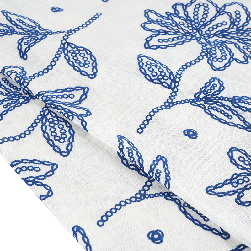 12S Viskose-Leinen-Blumenschaum-Druckstoff