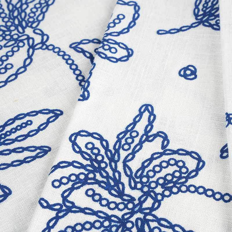 12S Viskose-Leinen-Blumenschaum-Druckstoff