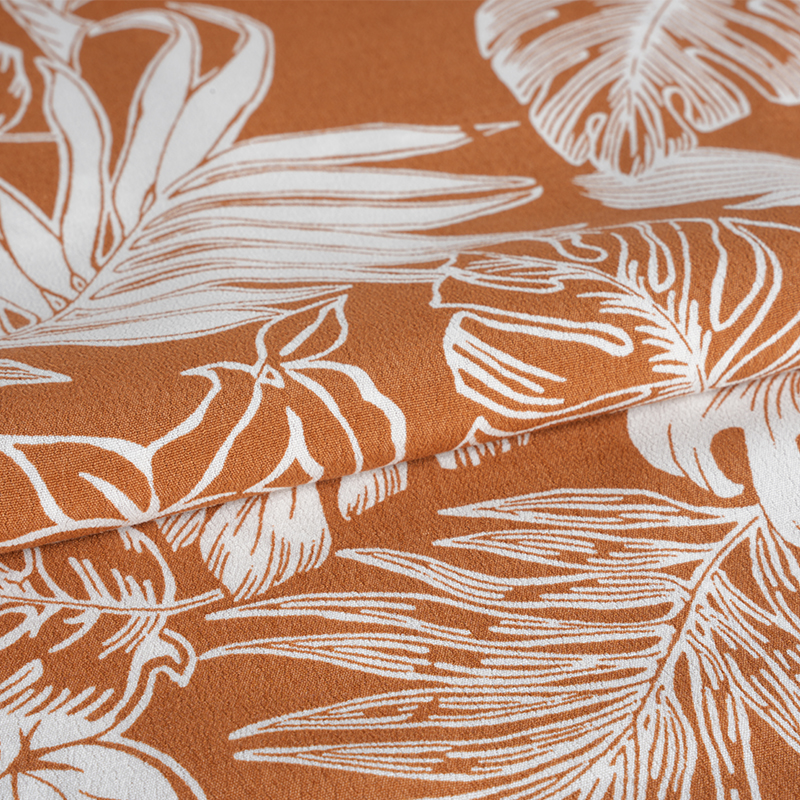 Reich gewebter, bedruckter Kreppstoff