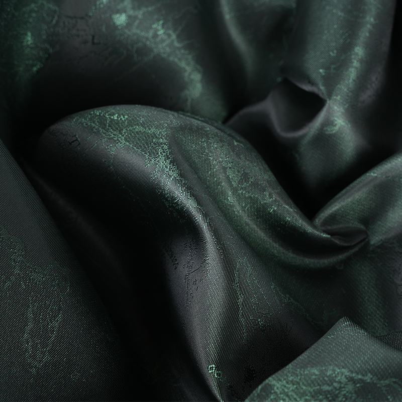 Polyester-Jacquard mit kationischer Karte mit englischem Logo