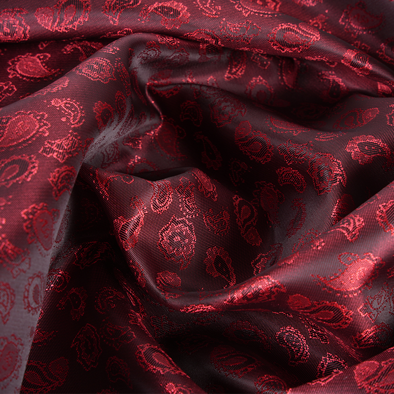 Kationischer Cashewblüten-Jacquard aus Polyester